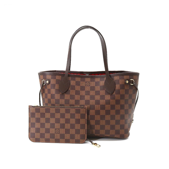 Louis Vuitton Damier Neverfull PM Tote Bag Brown Gold Hardware - Picture 1 of 8